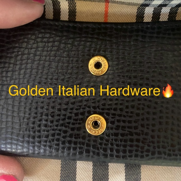 NEW🔥BURBERRY Vintage NOVA CHECK/LOGO Full Grain Leather🔥Bifold🖤w/Slots & coin - Picture 8 of 15